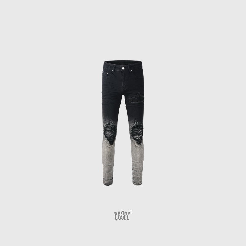 Black Grey Gradient Denim