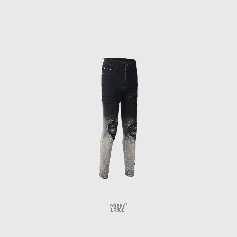 Black Grey Gradient Denim