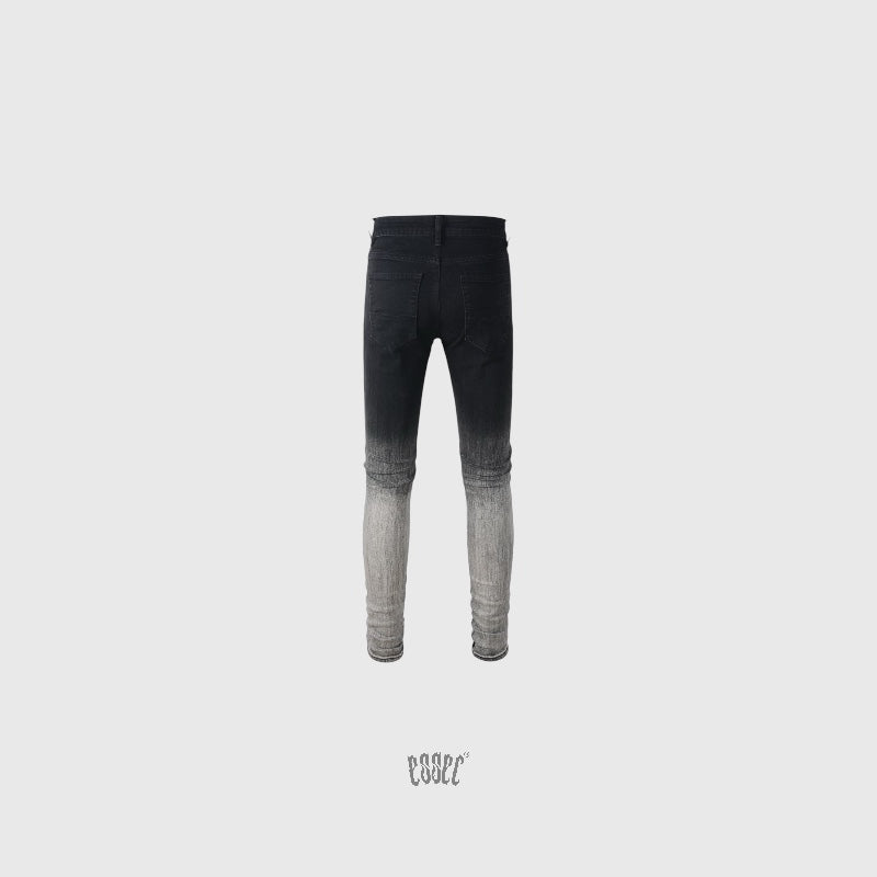 Black Grey Gradient Denim