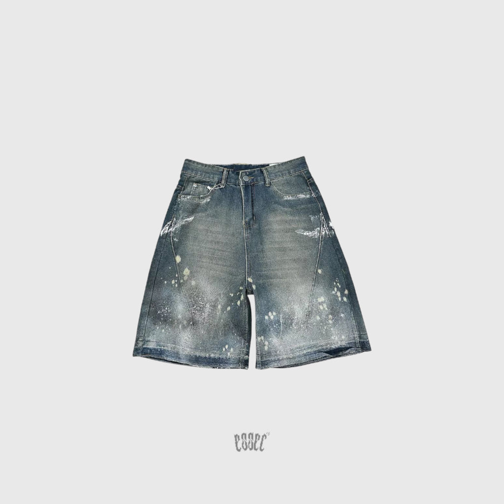 Blue Painted Jorts