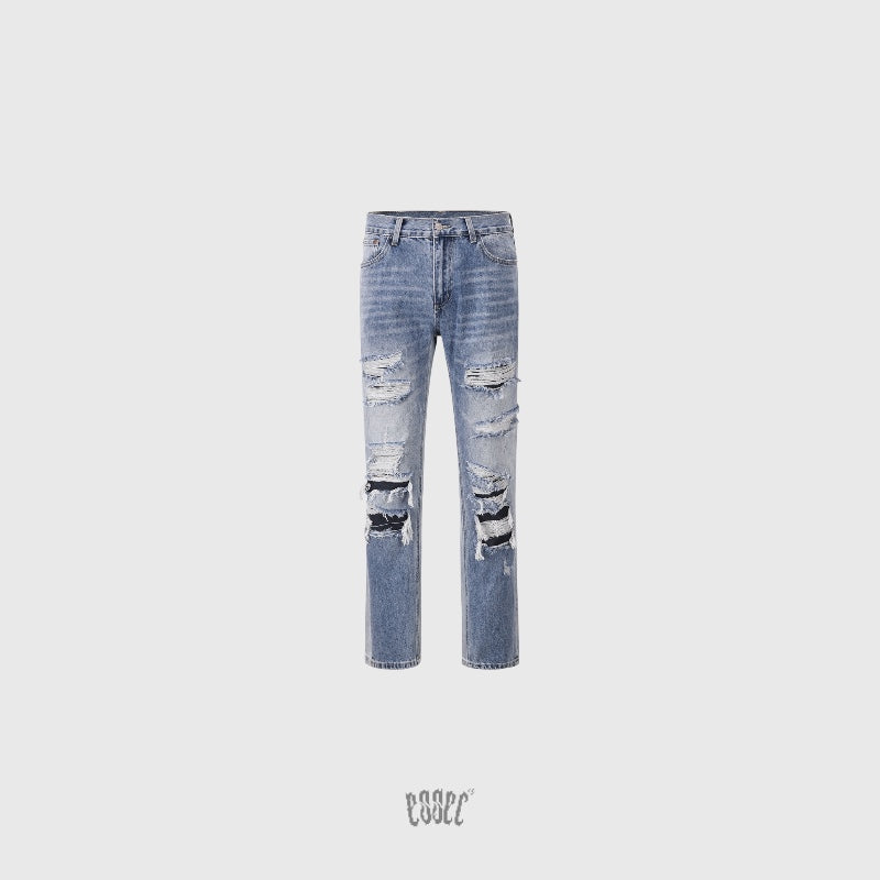 Blue Distressed Denim