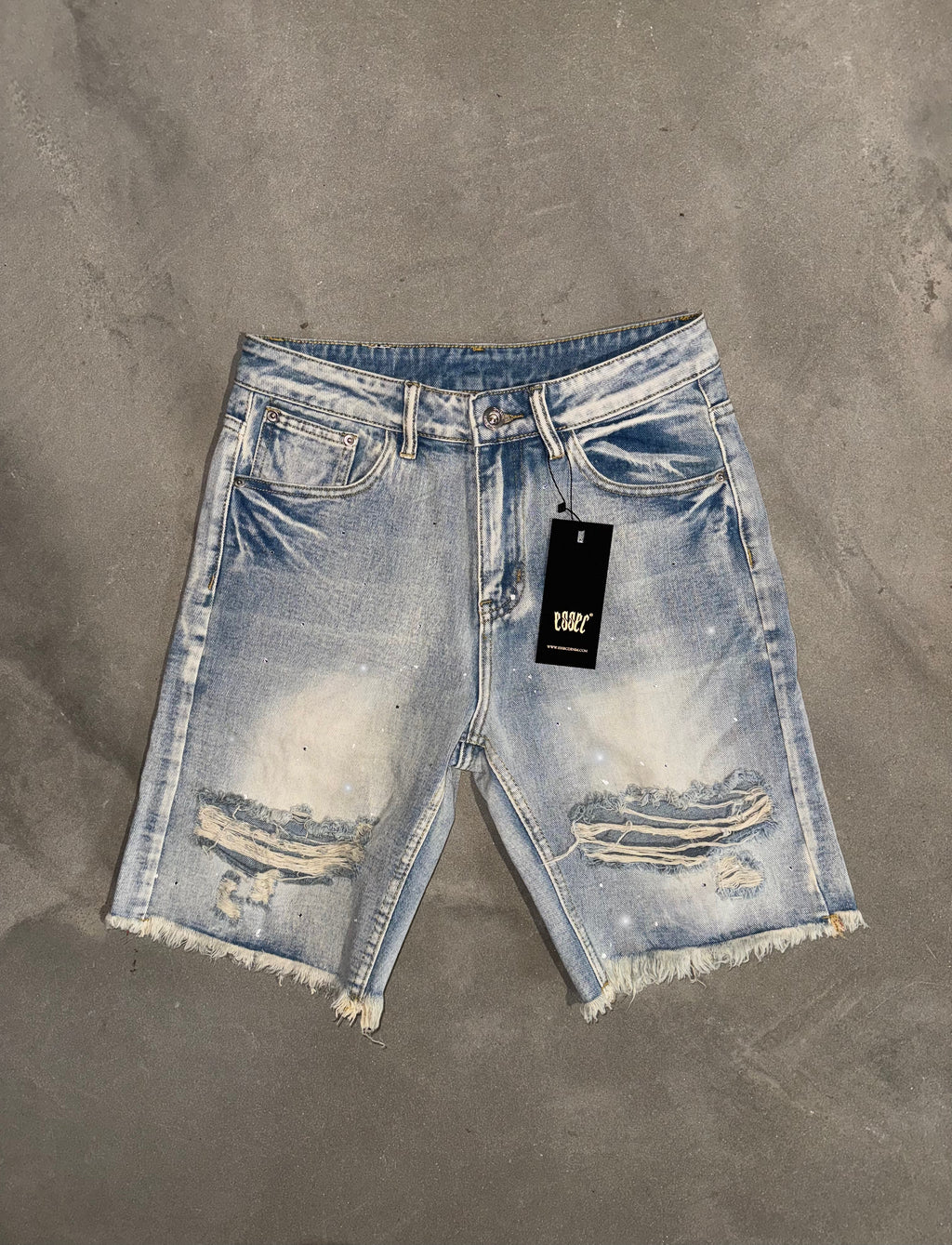 Essec Blue Rhinestone Shorts