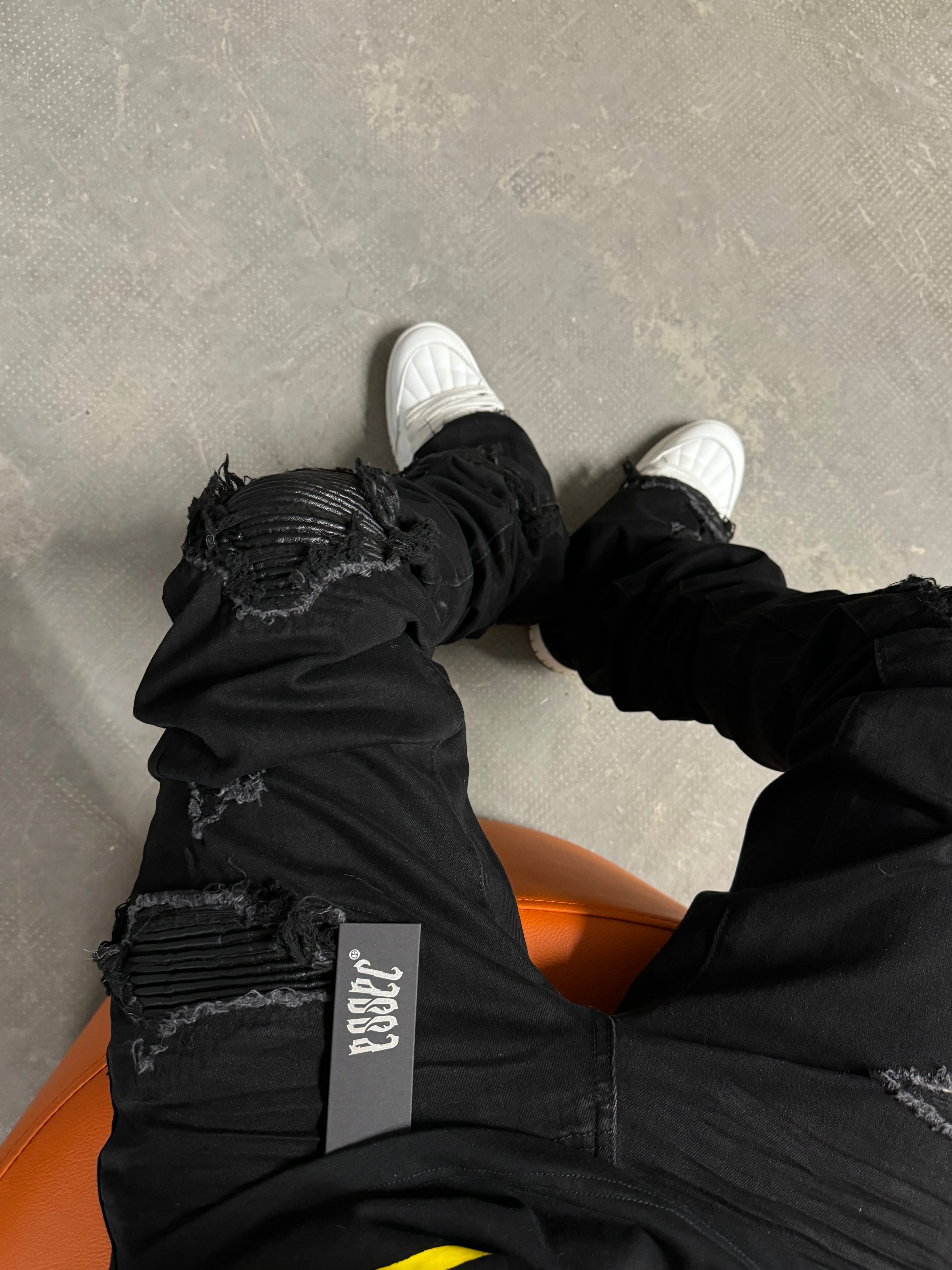 Black Ripped Stacked