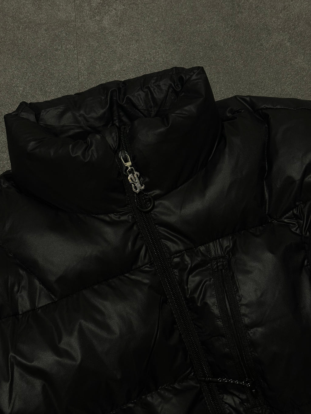 Diamond Zip Black Puffer