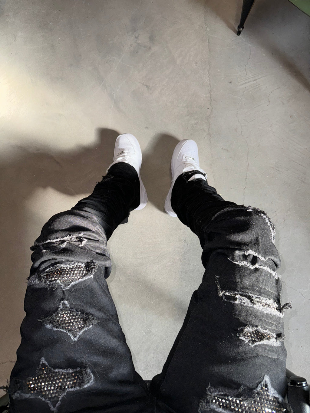 Stacked Black Vvs Denim
