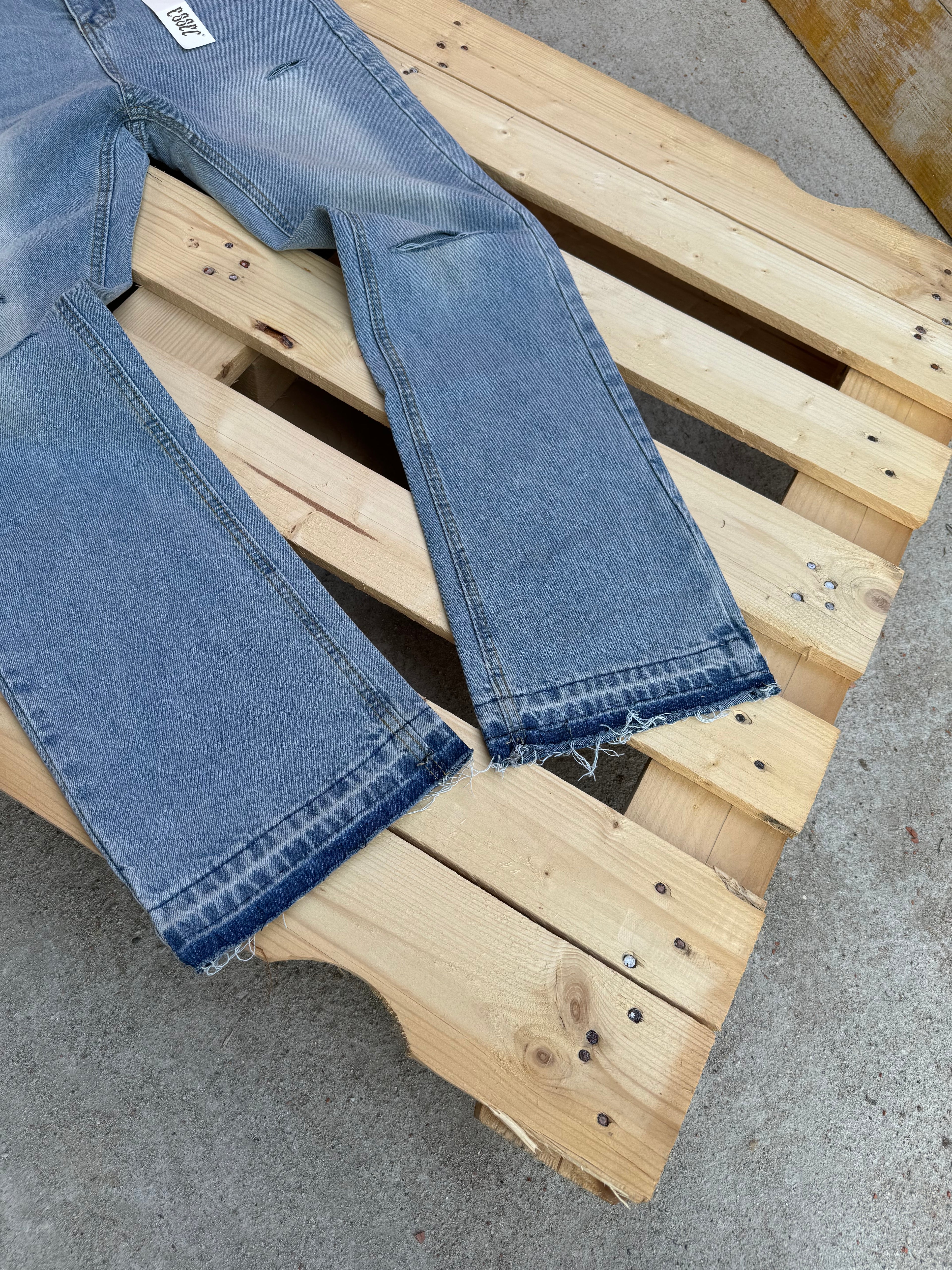 Flared Blue Denim