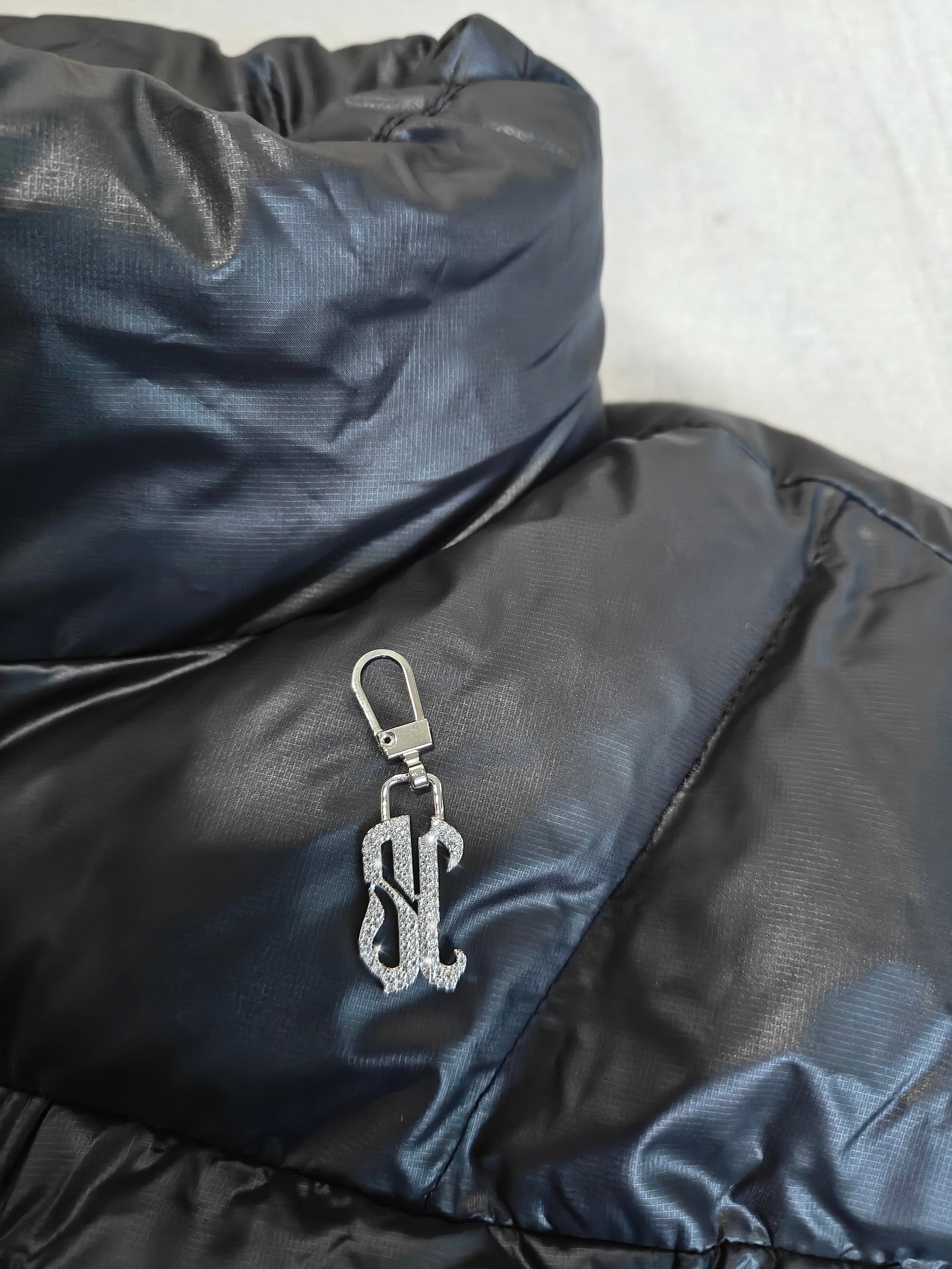 Diamond Zip Black Puffer
