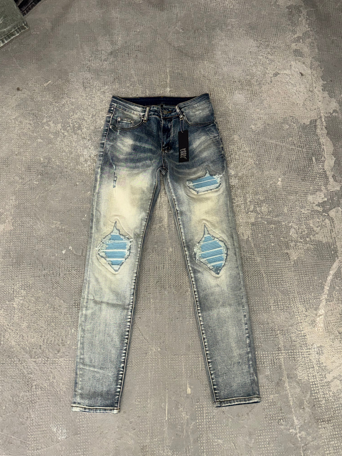 Ice Blue Patch Denim (24h Shipping)
