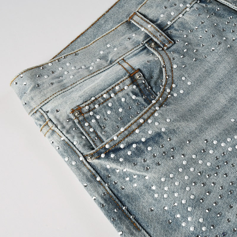 Blue Rhinestone Denim