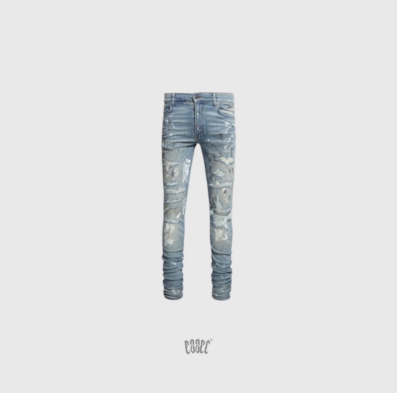 Painted Distressed Denim