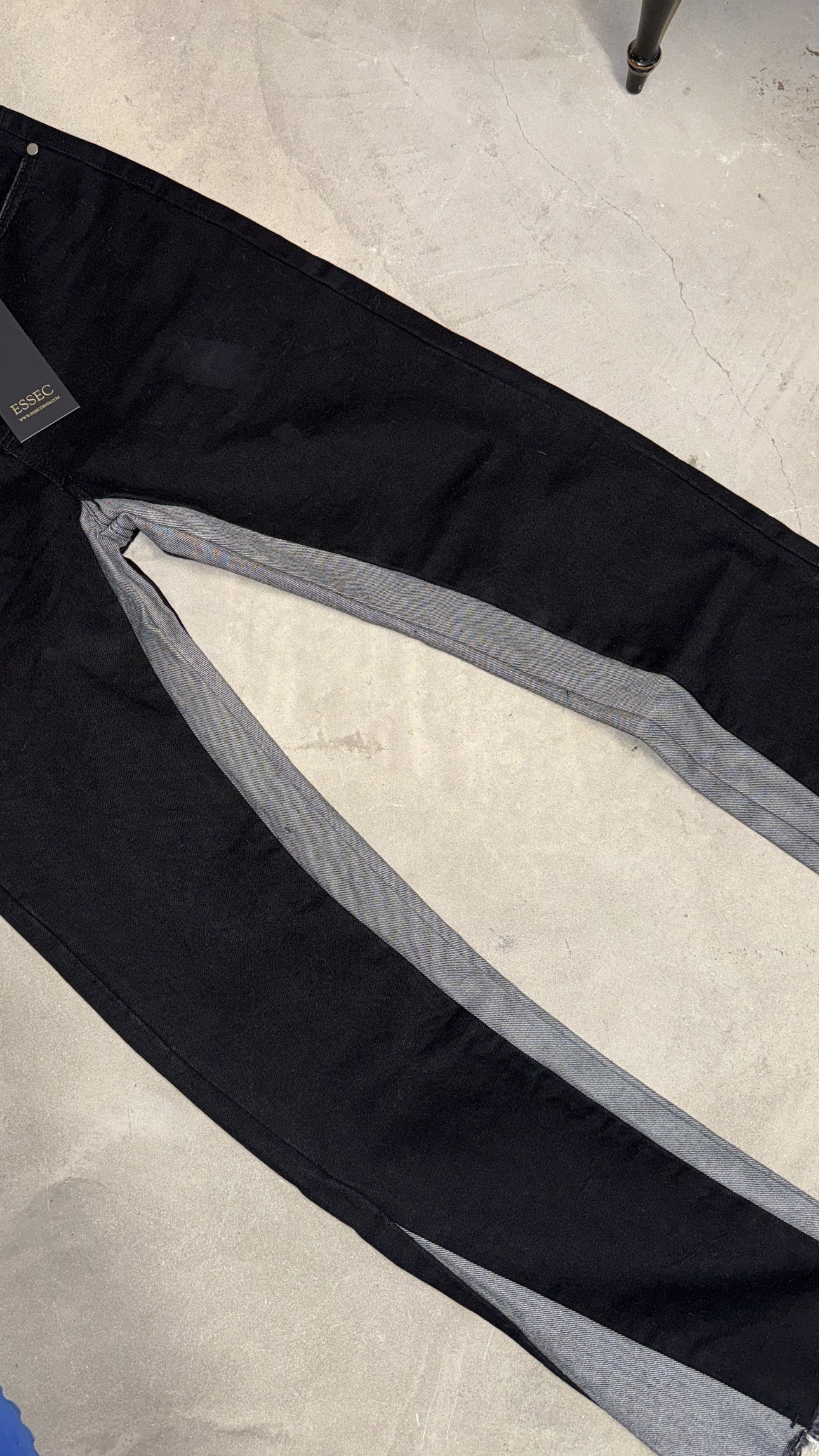 Flared Black Grey Denim