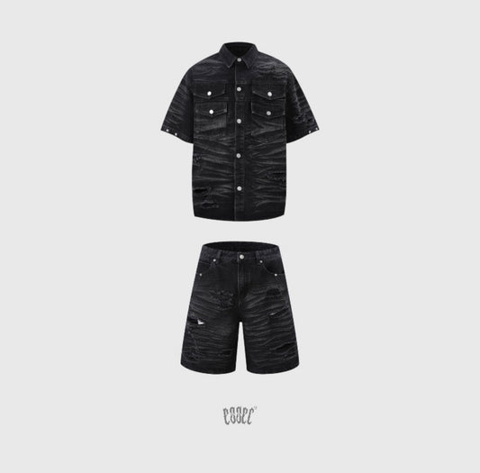 Coordinate Black Denim Set