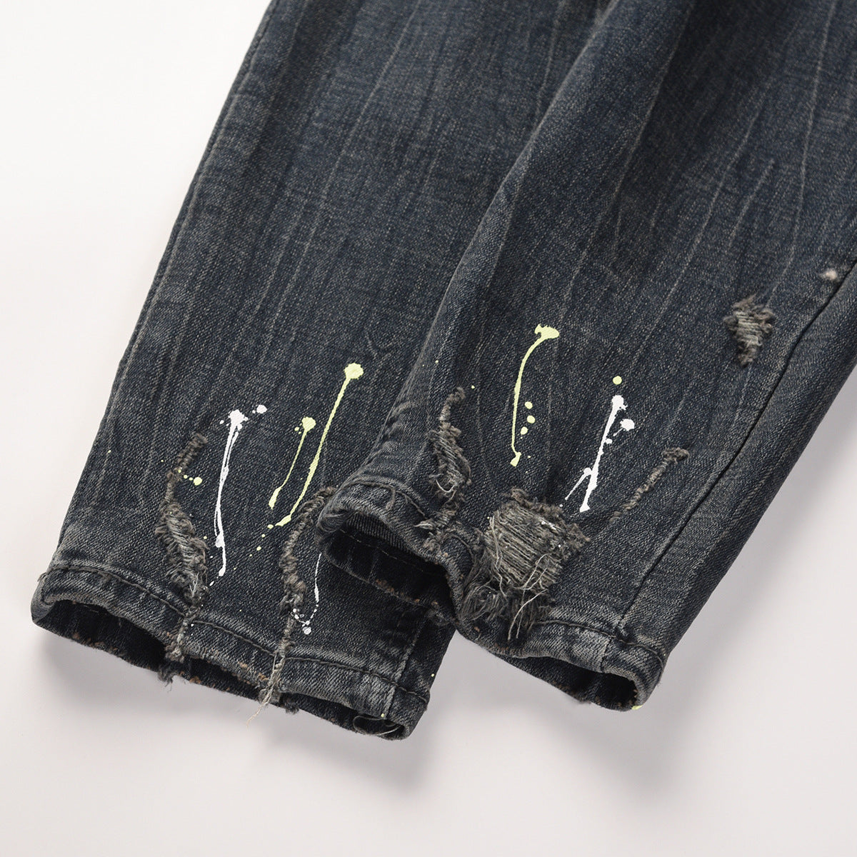 Dark Blue Painted Denim