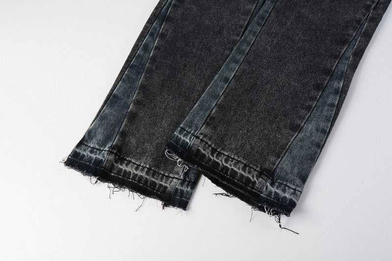 Flared Dark Grey Denim
