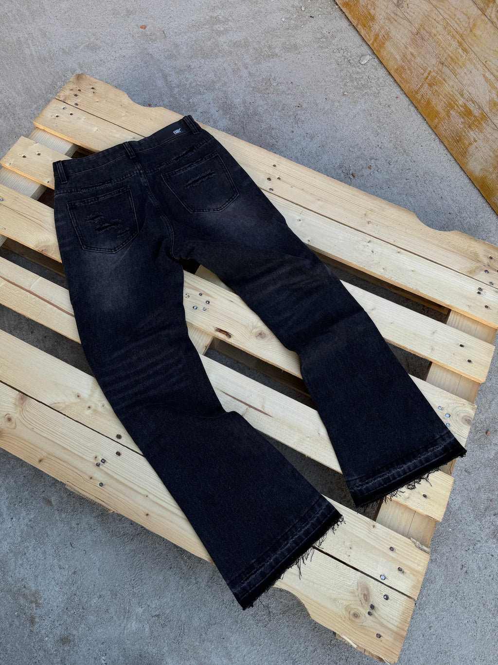 Essec Black Distressed Flared