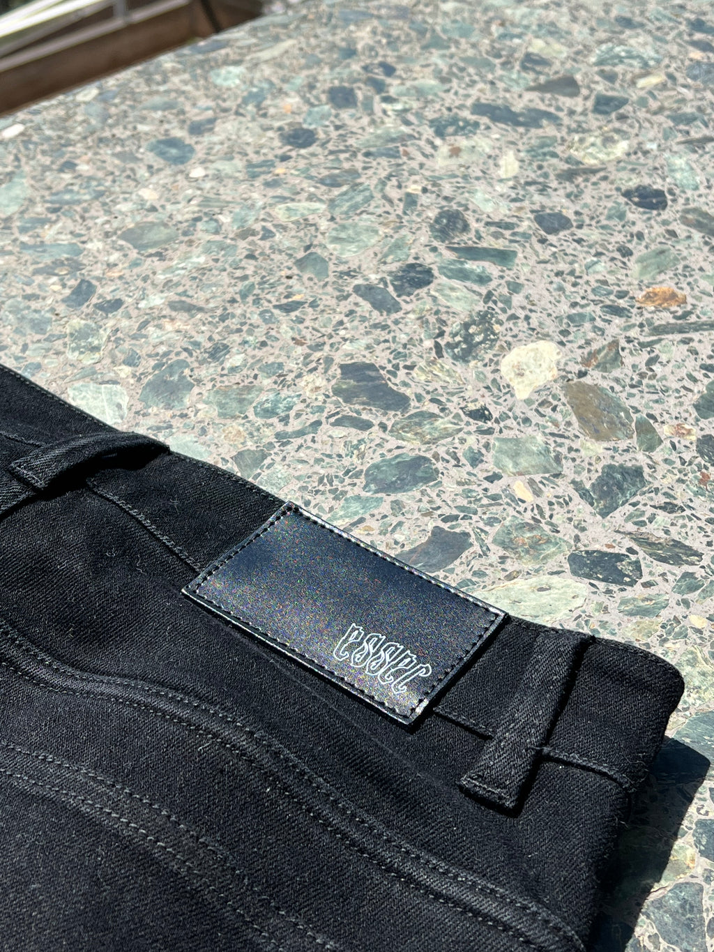 Full Black Distressed Denim