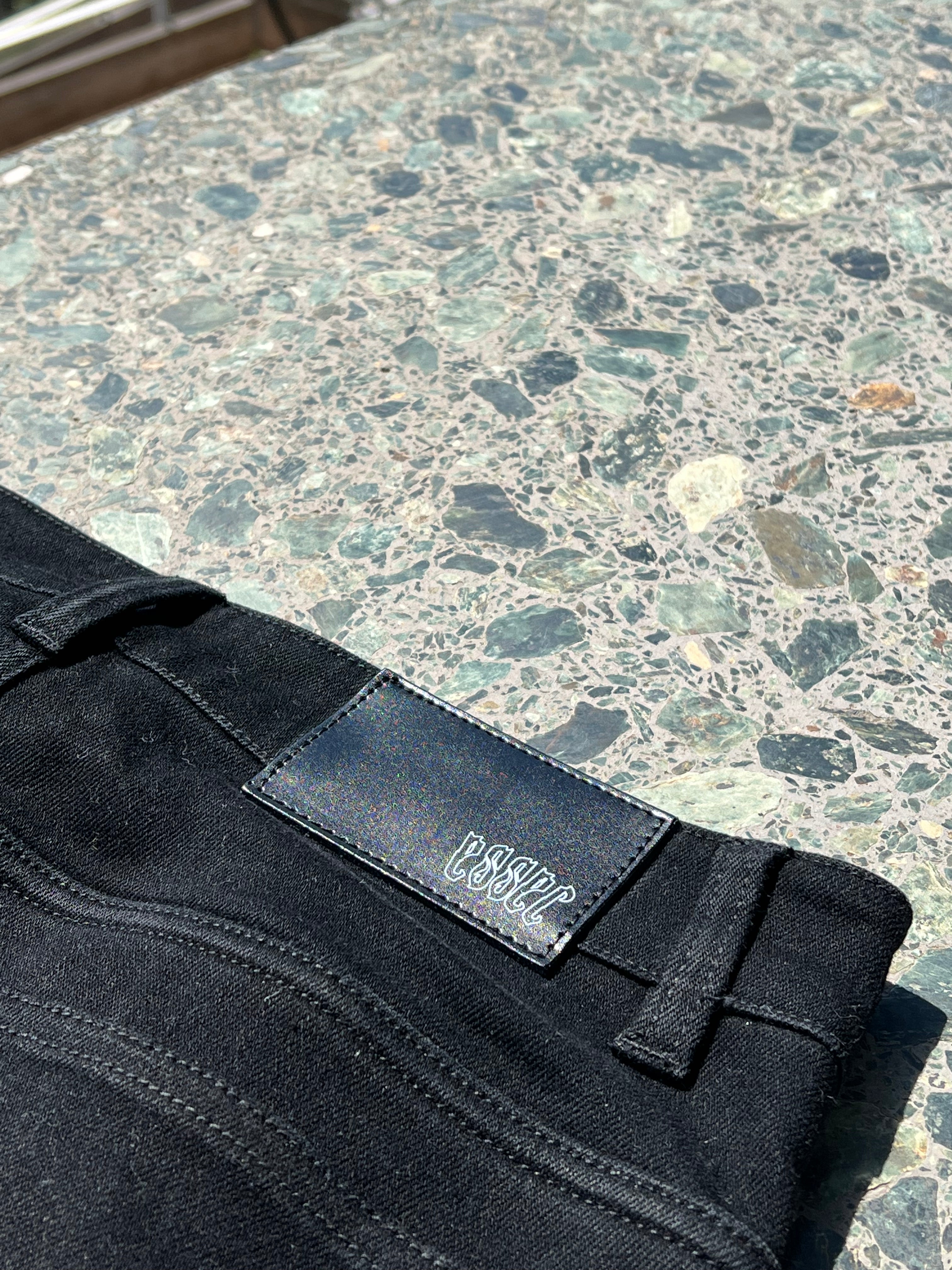 Full Black Distressed Denim