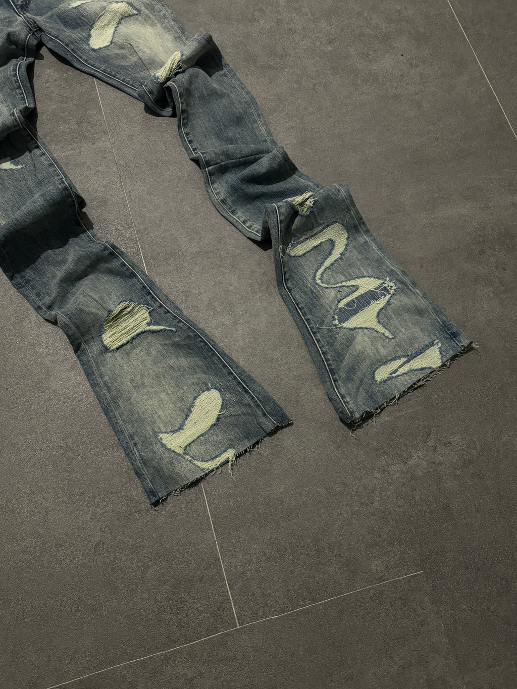 Stacked Blue Patch Denim