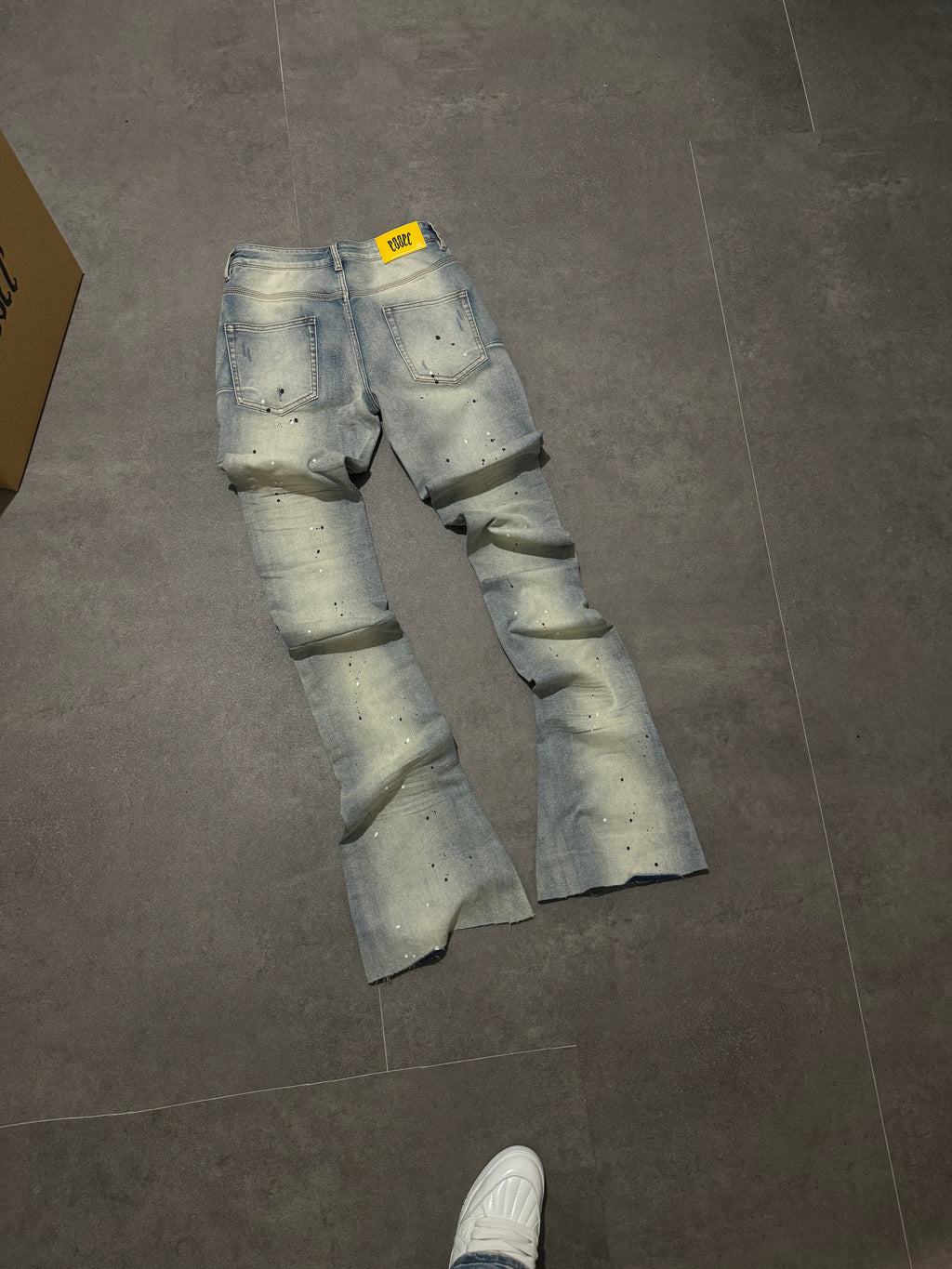 Stacked Blue Painted Denim