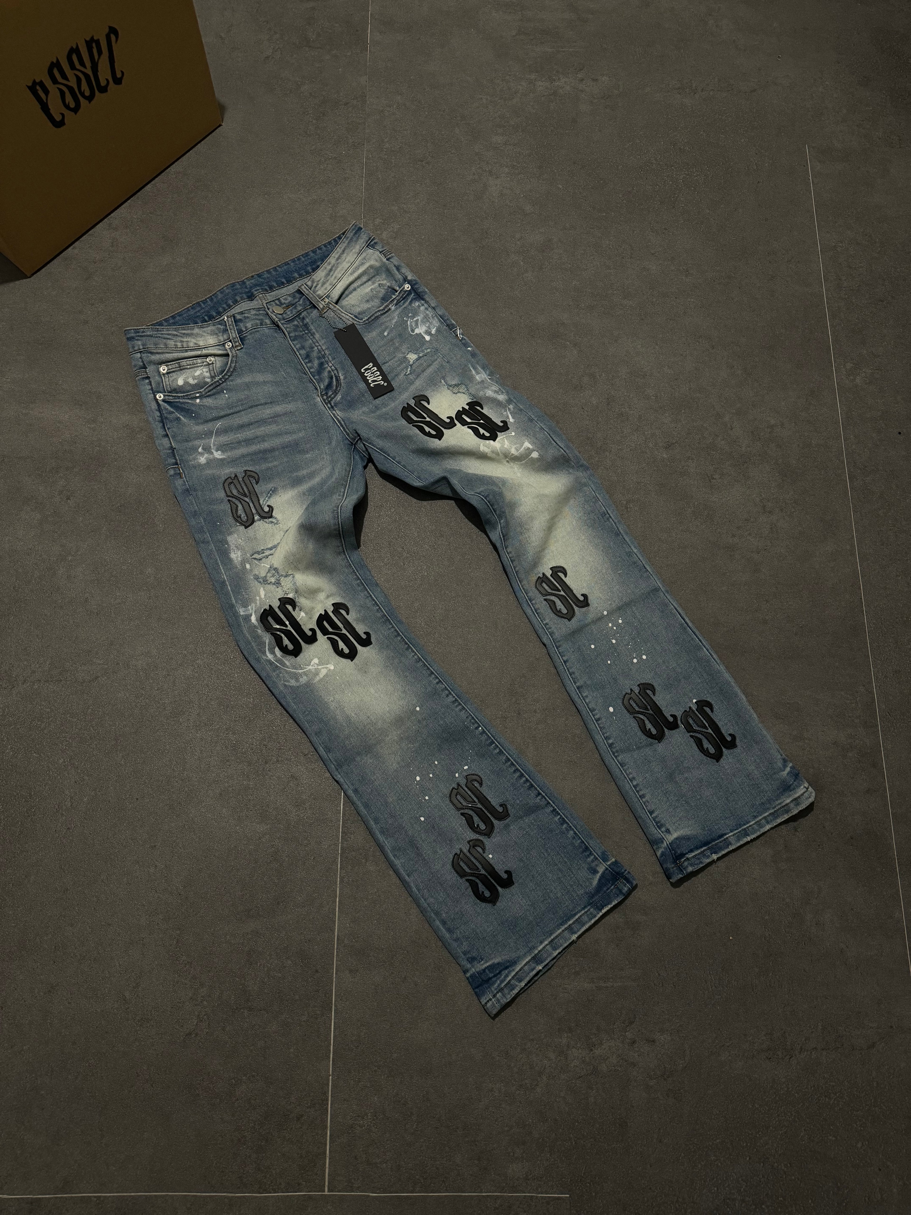 Essec Leather Patch Denim