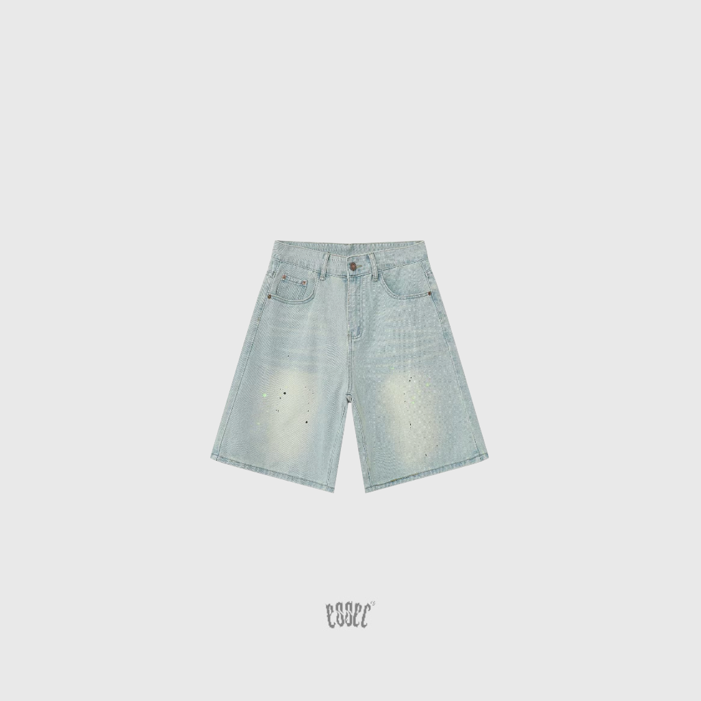 Basic Blue Paint Shorts