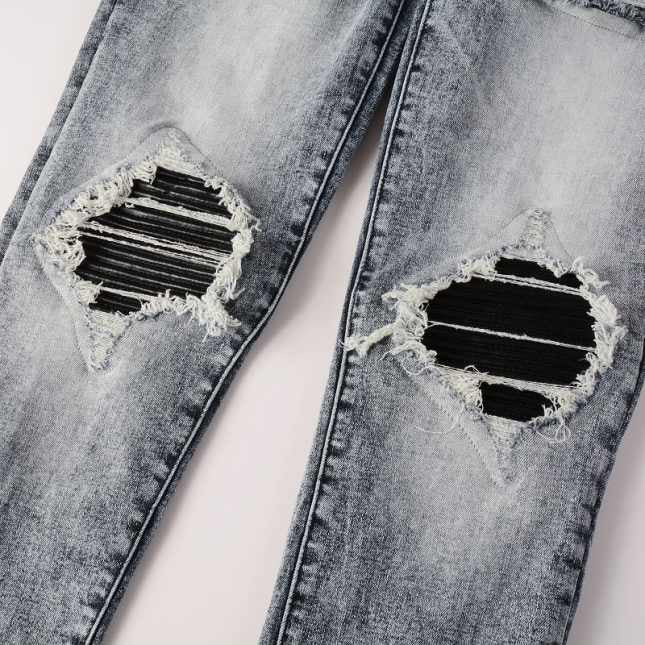 Essec Stone Grey Ripped denim