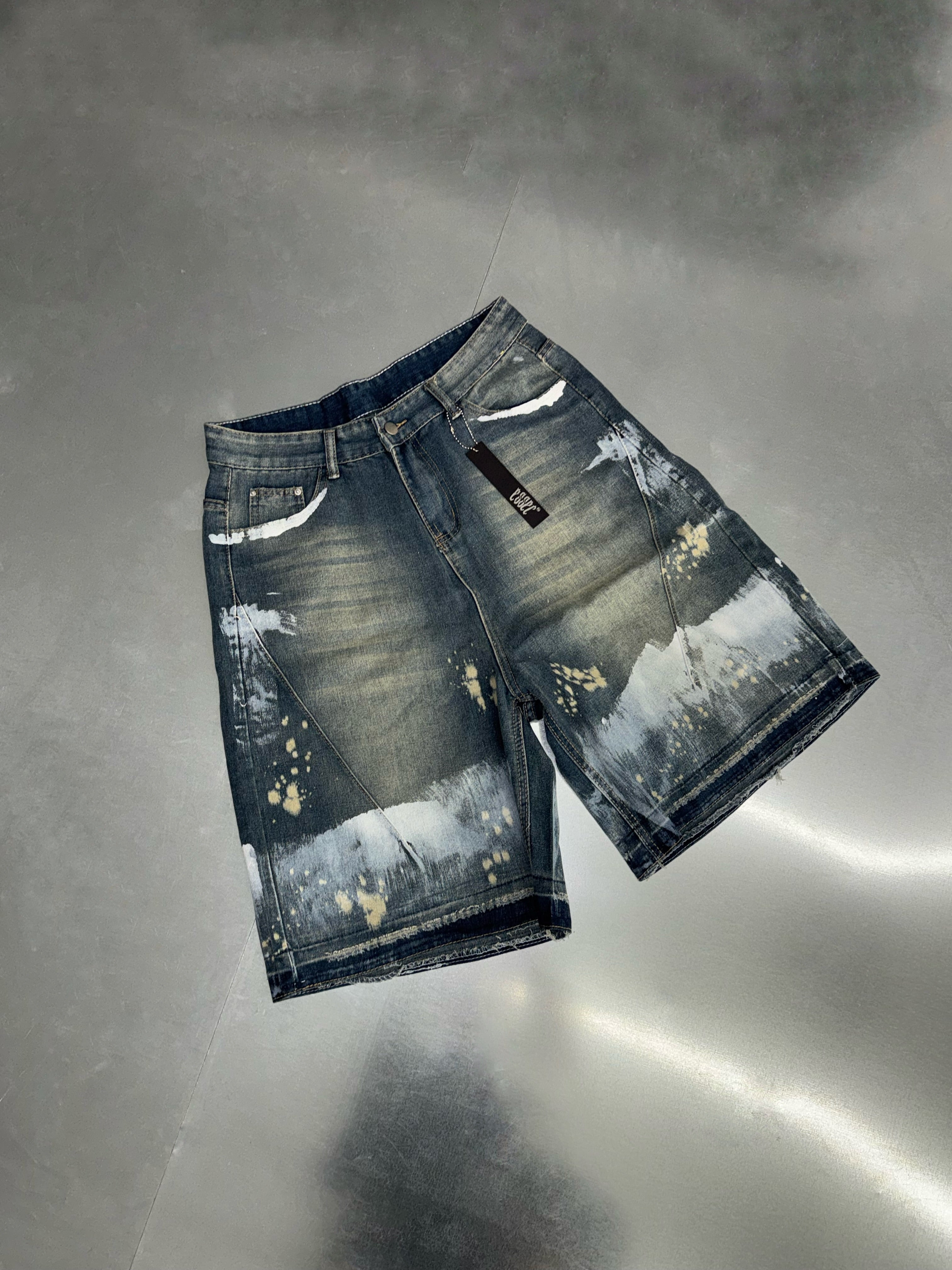 Blue Painted Jorts