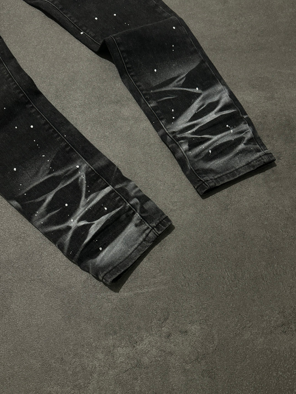 Airbrush Washed Black Denim