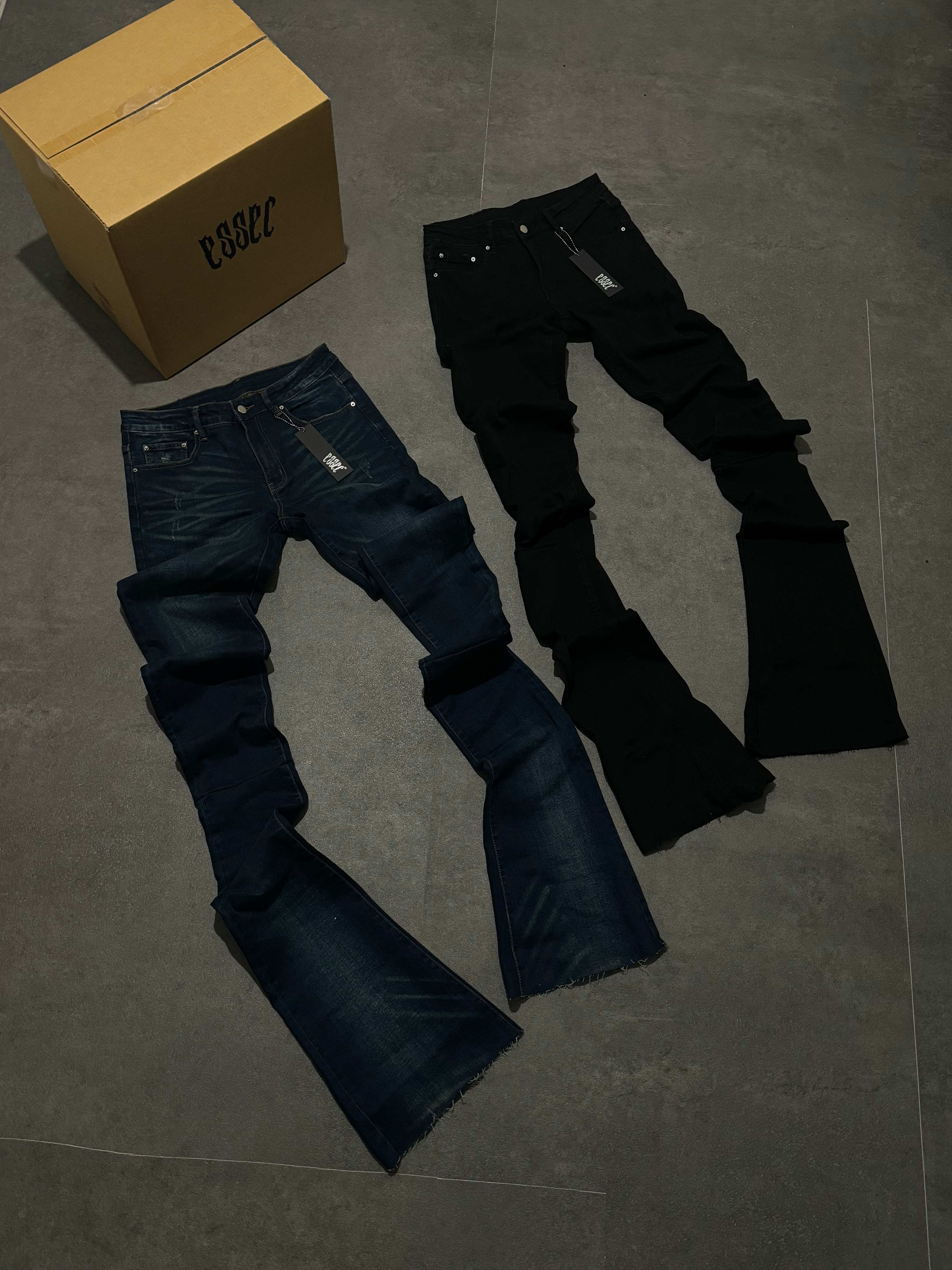 Stacked Navy Blue Denim