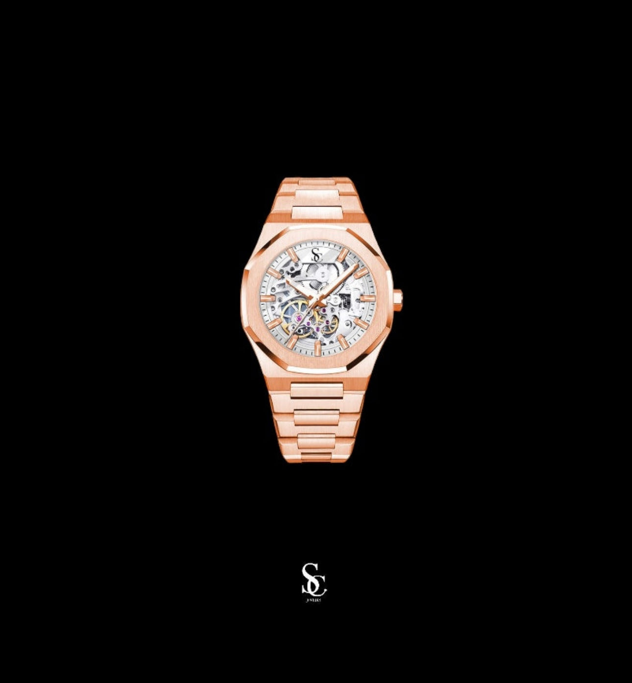Essec Skeleton Watch Rose Gold 1/1