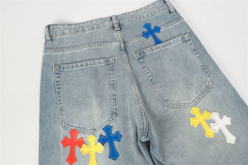 Colored Cross Denim