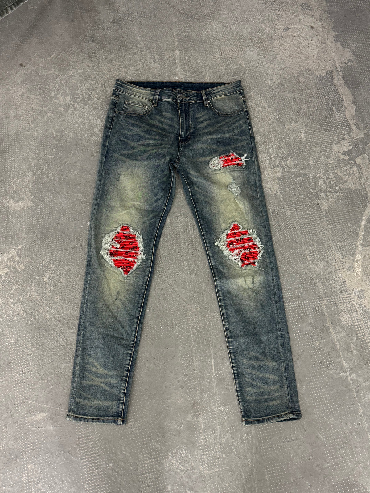 Red Bandana Denim (24h Shipping)