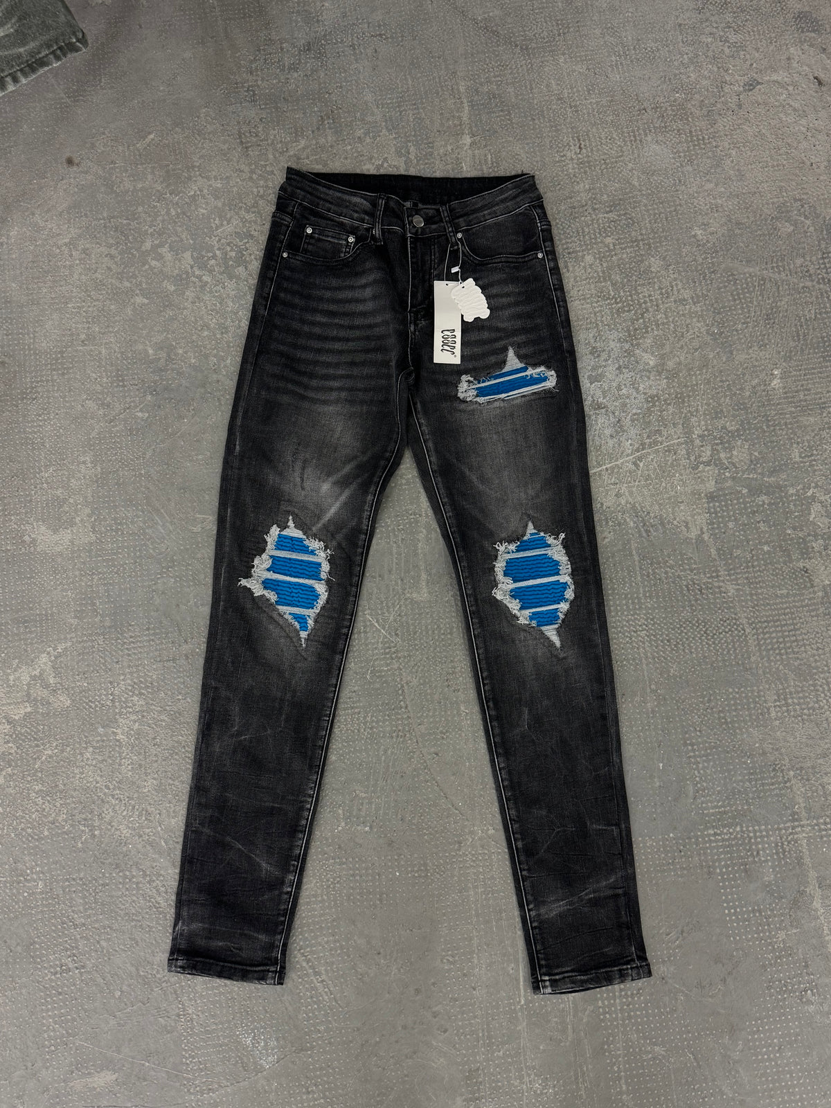 Blue Patch Grey Denim (24h Shipping)