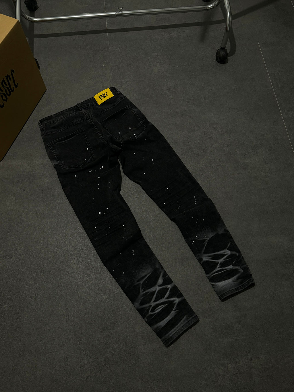Airbrush Washed Black Denim