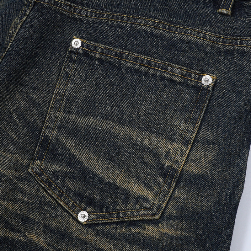 Denim Distressed Shorts Dirty Wash