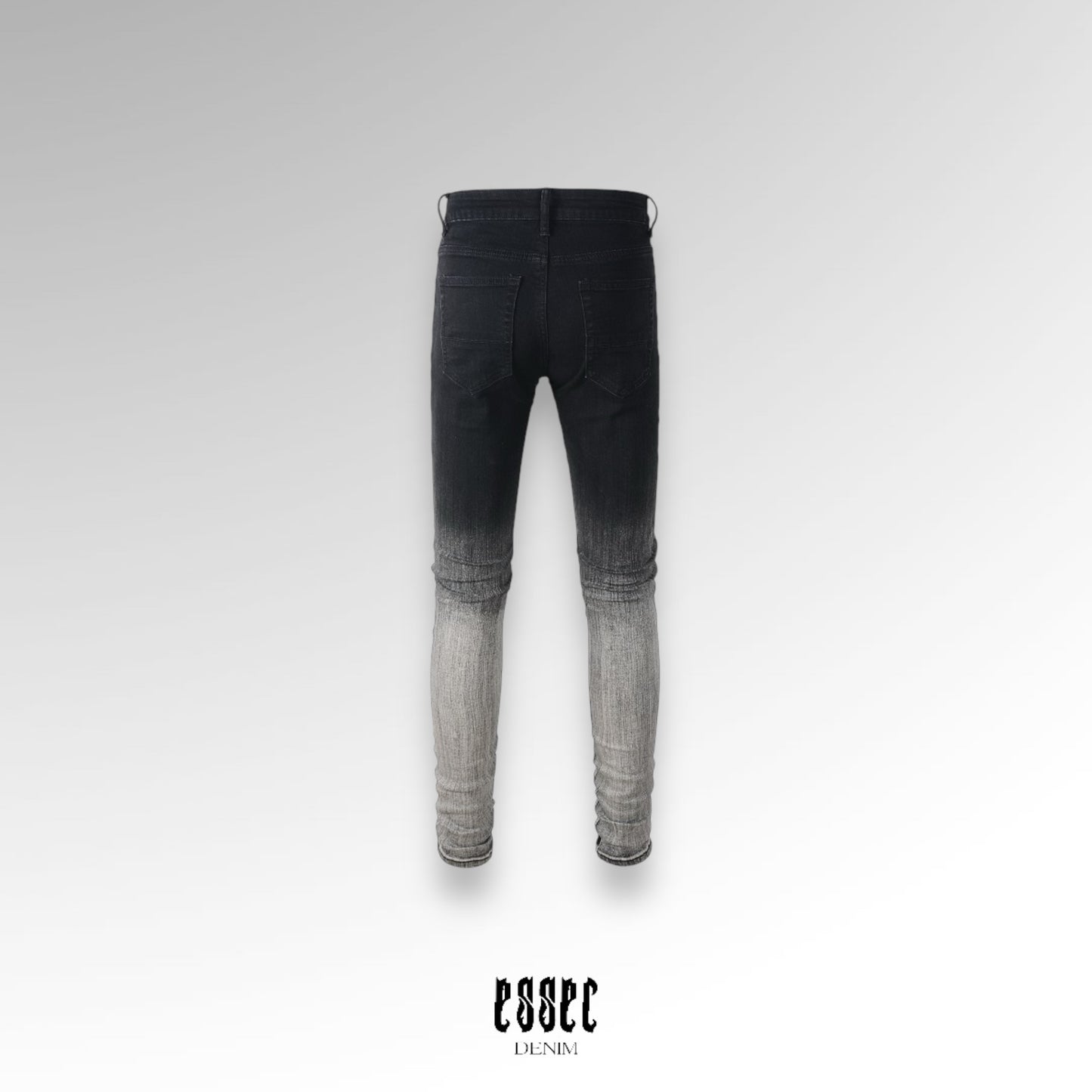 Black Grey Gradient Denim