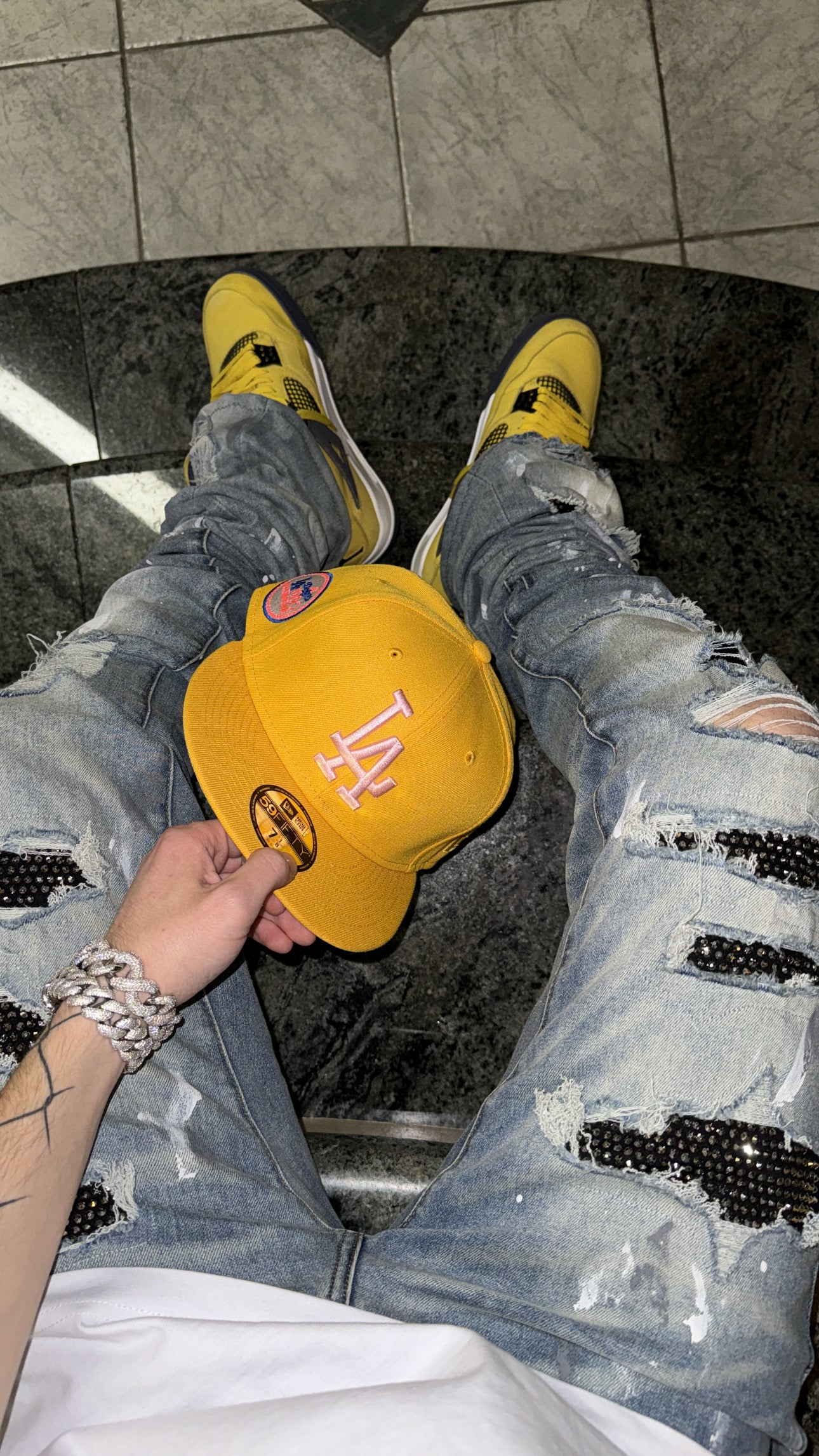 Stacked vvs Distressed Denim