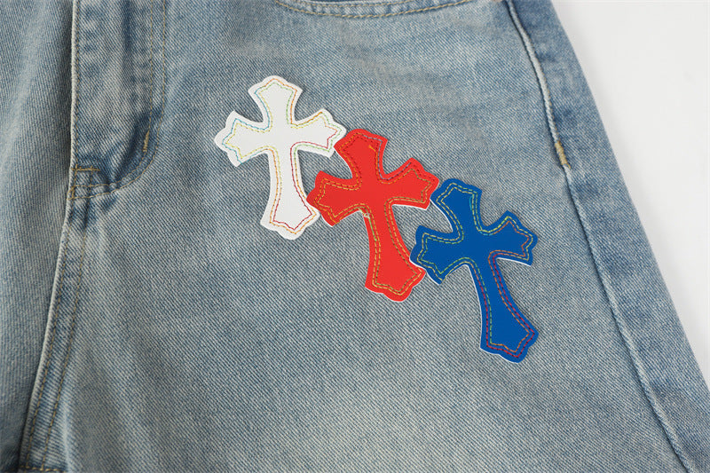 Colored Cross Denim