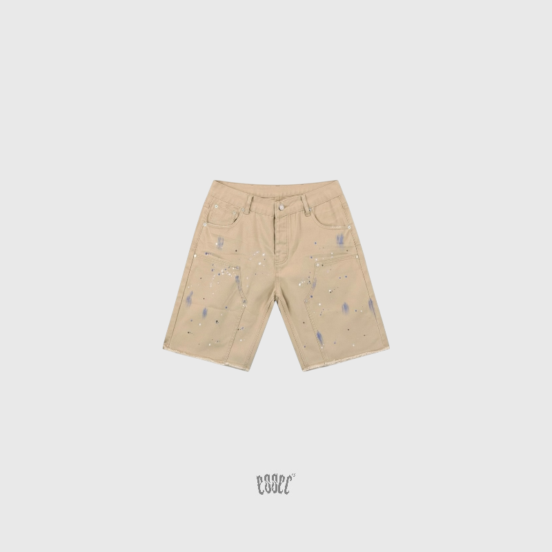 Beige Paint Carpenter Short
