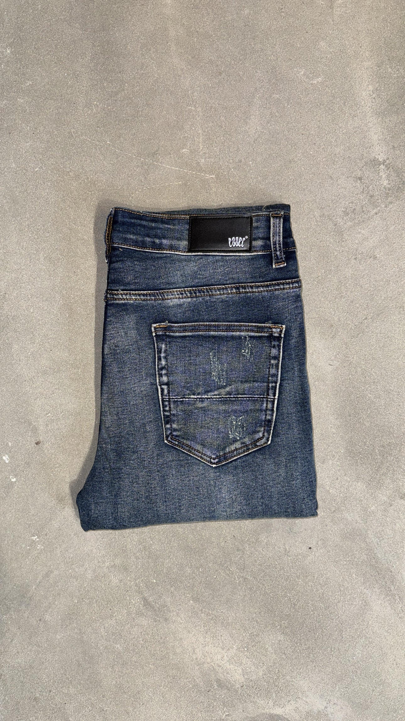 Blue Ripped Leather V1