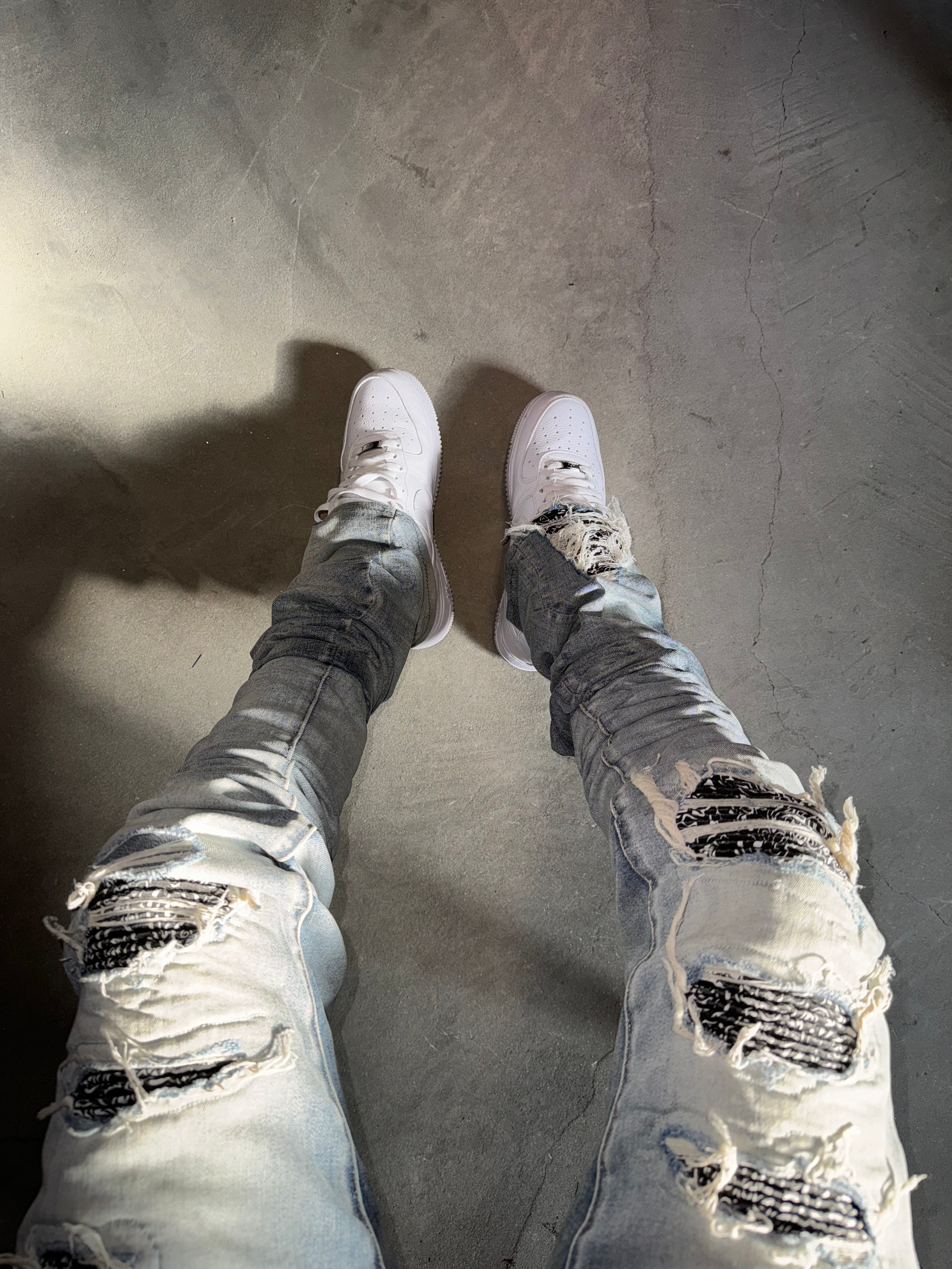 Stacked Full Bandana Denim