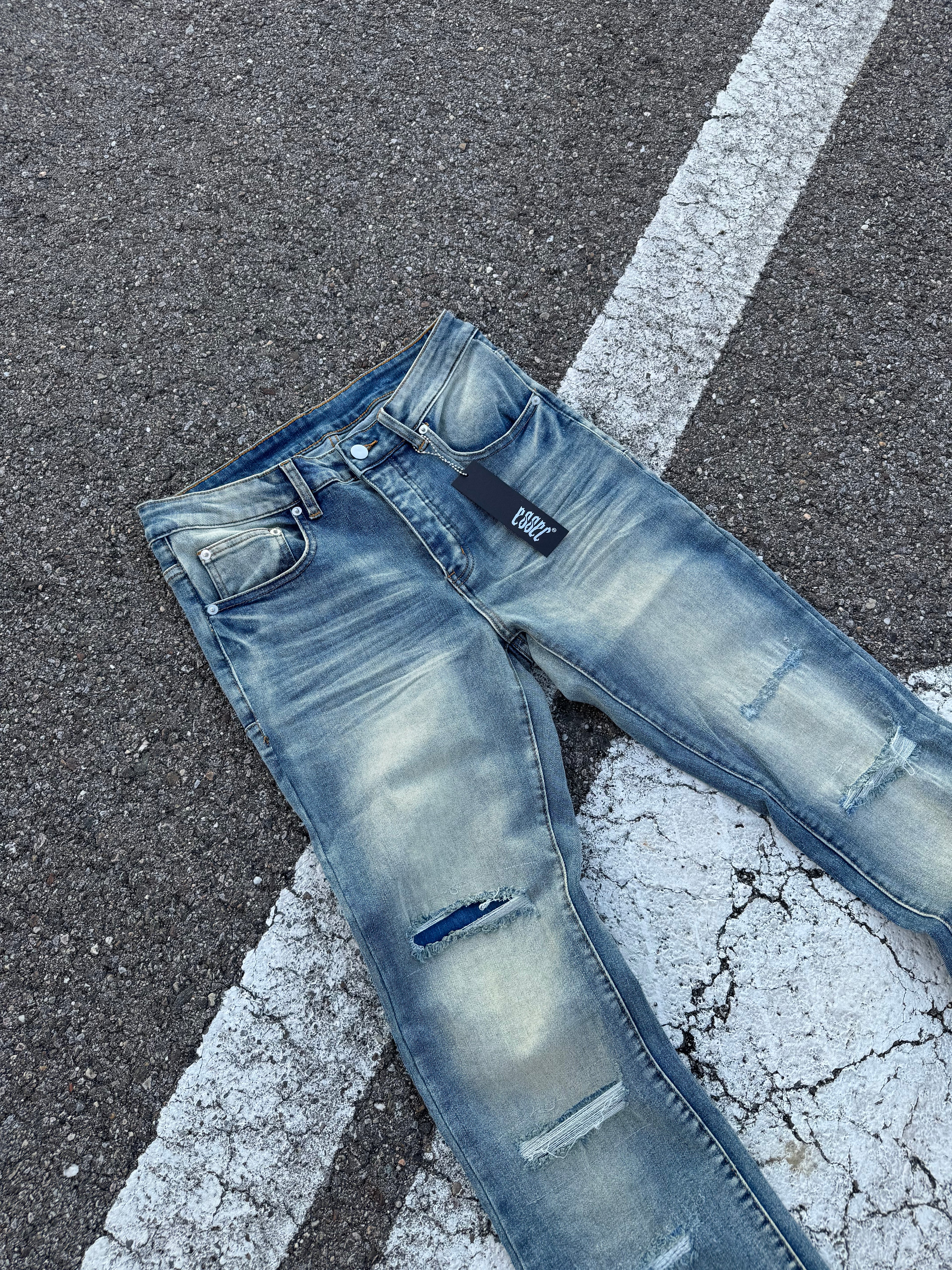 Basic Blue Flared Denim