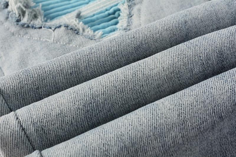 Ice Blue Patch Denim
