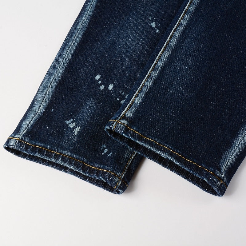 Luxury Distressed Blue Denim