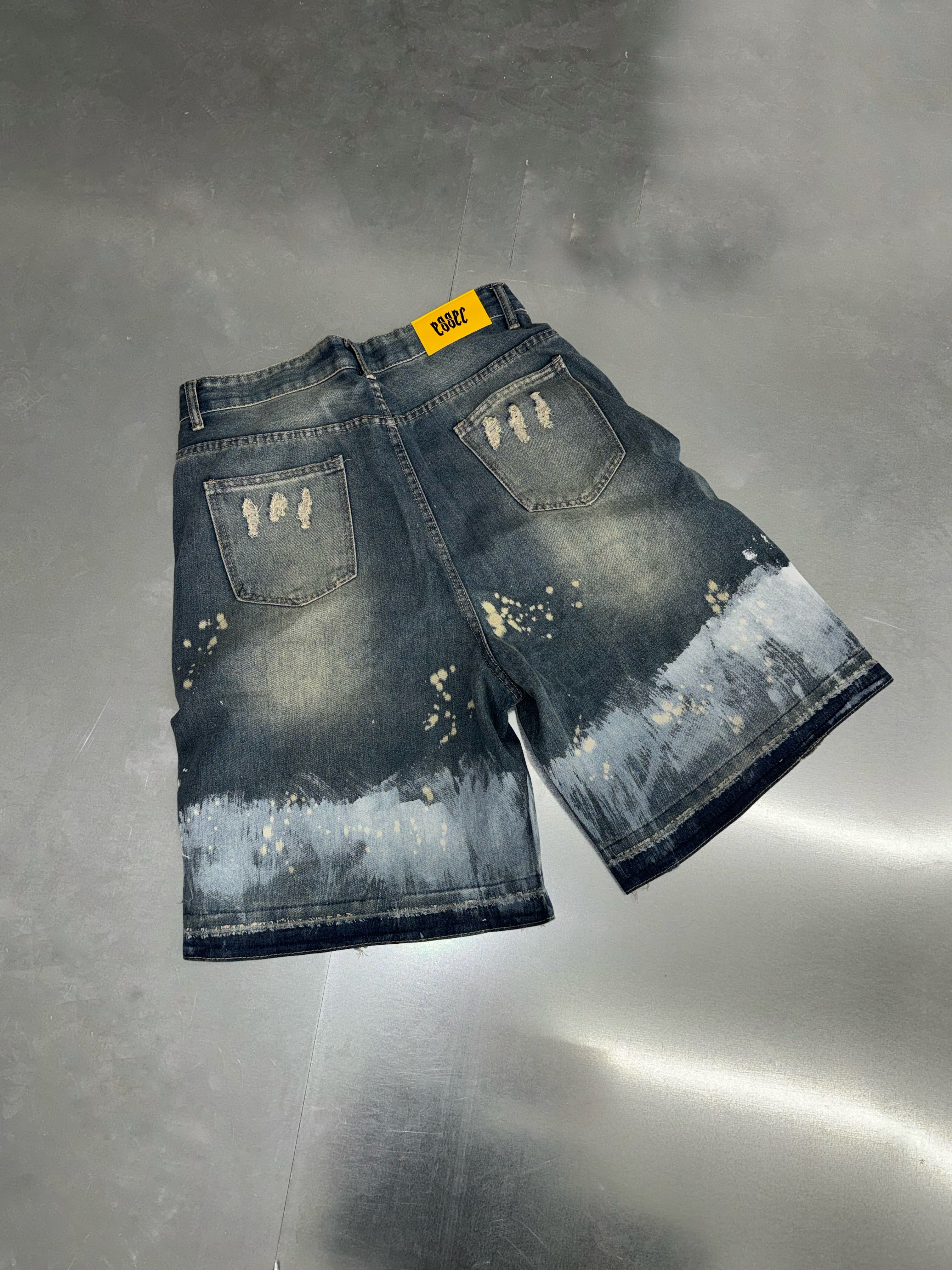 Blue Painted Jorts