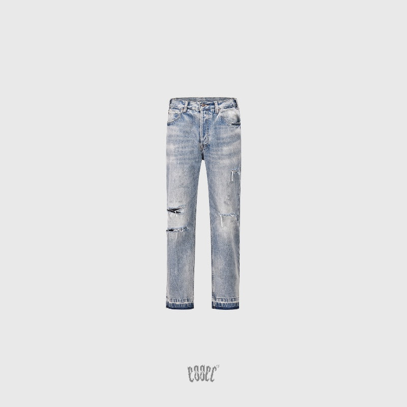 Blue Distressed Flare