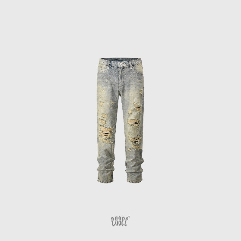 Baggy Distressed Dirty Denim
