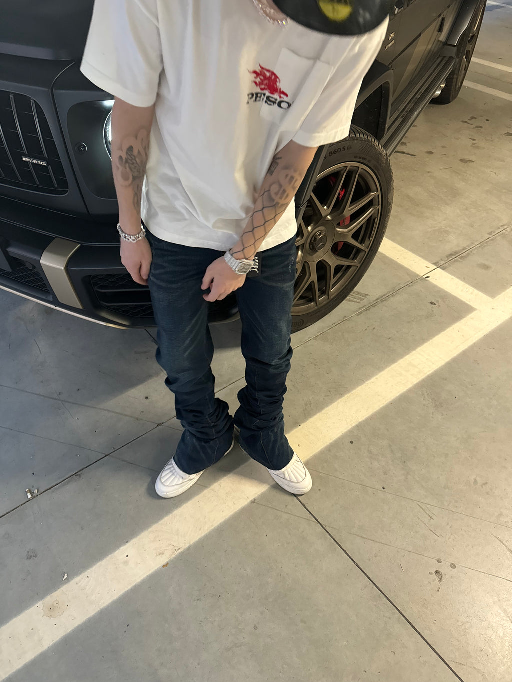 Stacked Navy Blue Denim