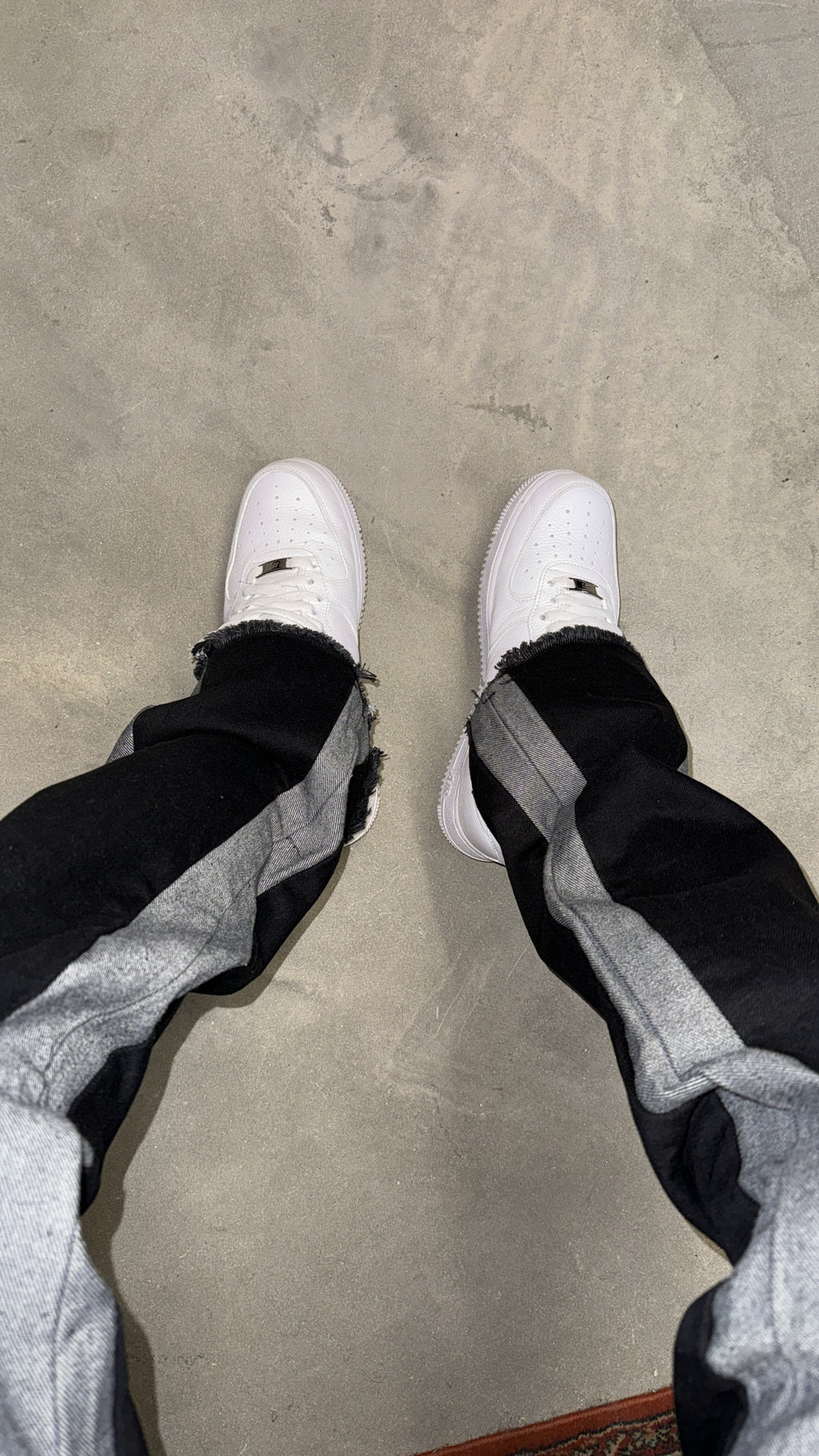 Flared Black Grey Denim
