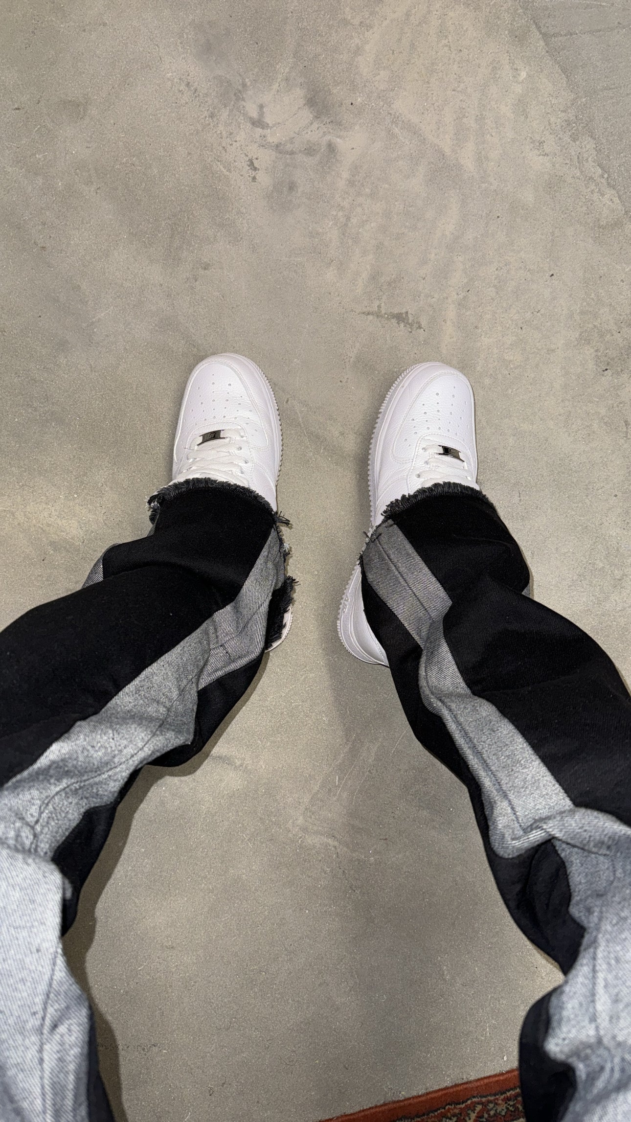 Flared Black Grey Denim